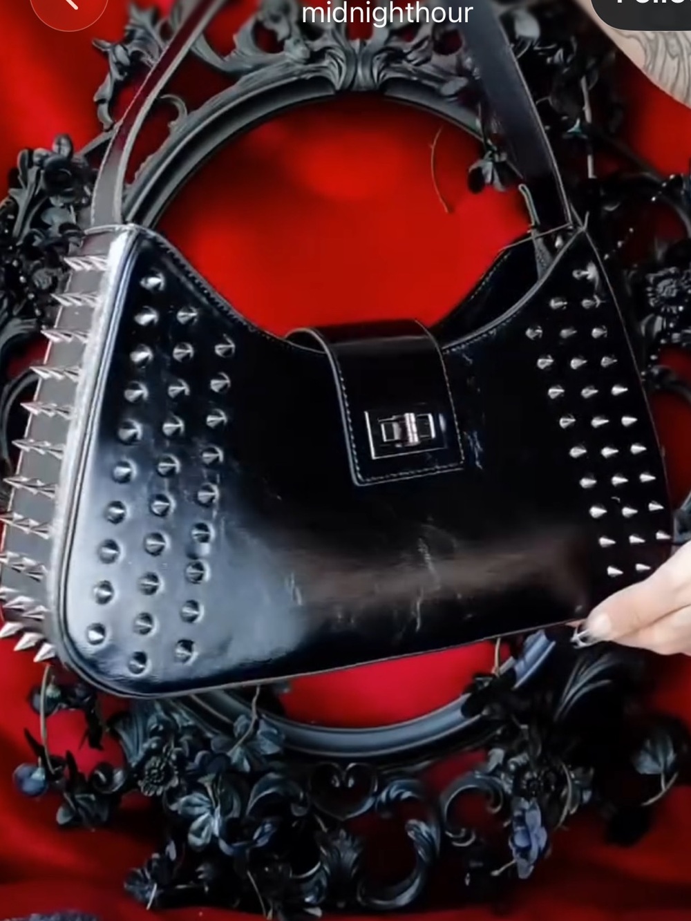 Midnight Hour Studded Spike Handbag